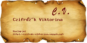 Czifrák Viktorina névjegykártya